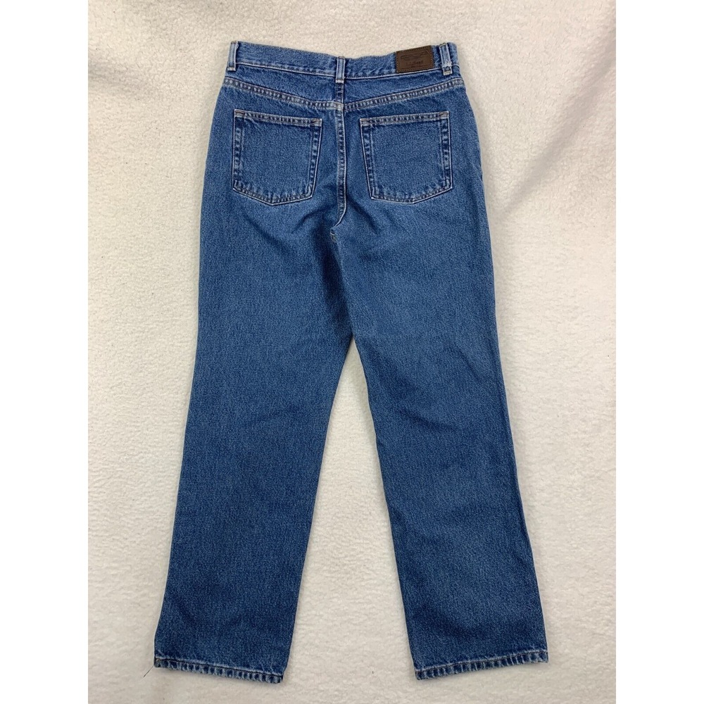 L.L. Bean Women’s Jeans Size 10 Blue High‎ Rise Classic Fit Straight Leg Casual - Picture 6 of 6
